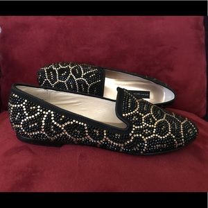 Steven by Steve Madden beaded smoking slippers